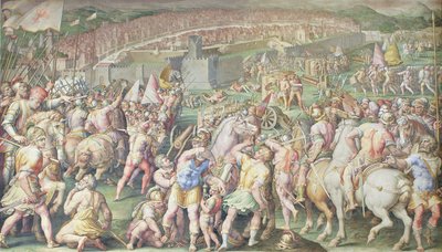 Pisa Attacked by the Florentine Troops, Salone dei Cinquecento, 1555-72 by Giorgio Vasari